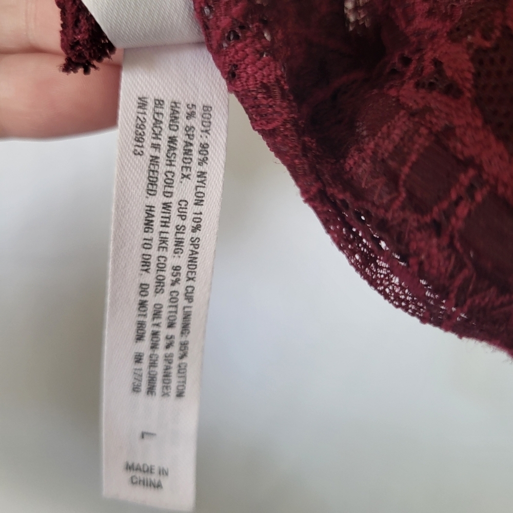 Auden L Maroon Lace Nursing Bra - Picture 10 of 11